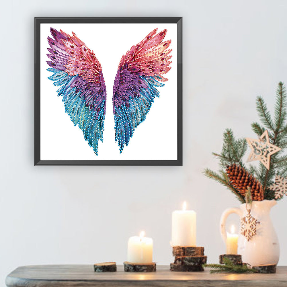 Colorful Wings - Special Shaped Drill Diamond Painting 30*30CM