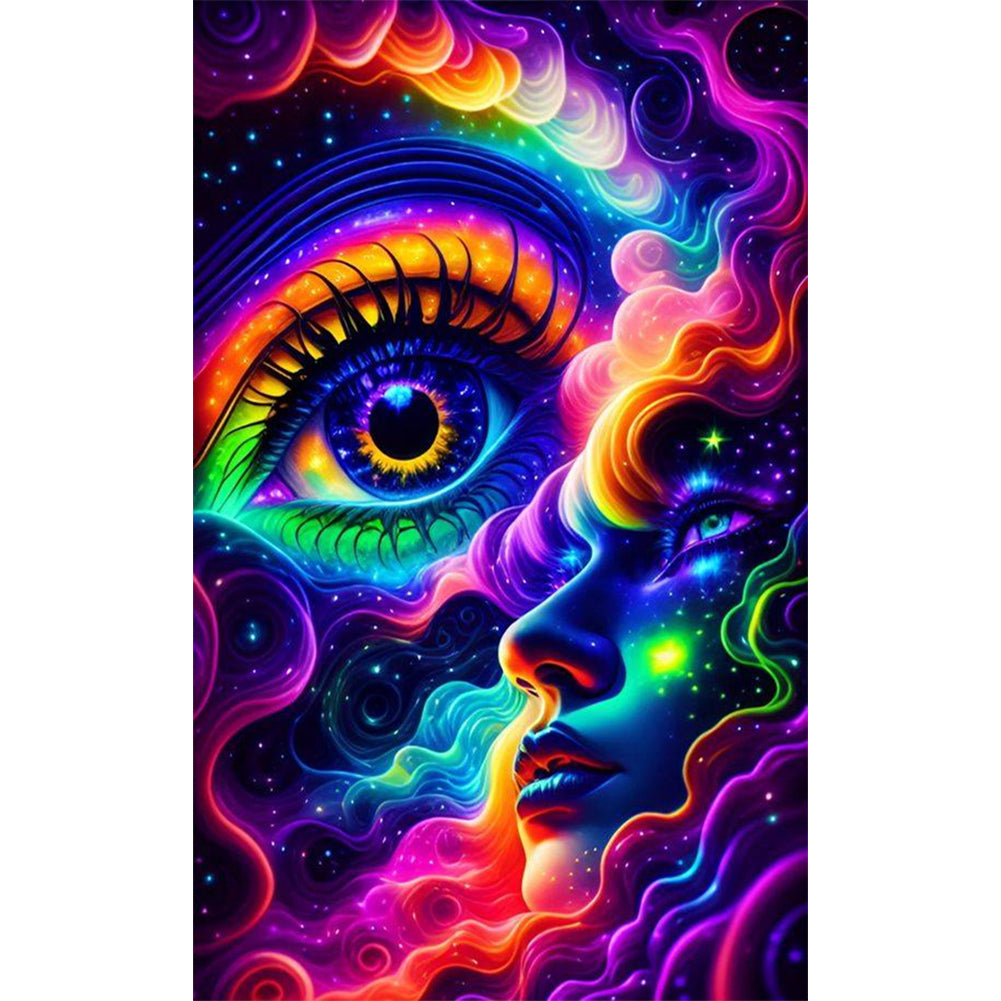 Colorful Cloud Eyes - Full Round Drill Diamond Painting 40*65CM