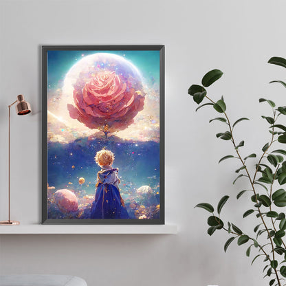 The Little Prince And The Rose - Full Round Drill Diamond Painting 40*60CM