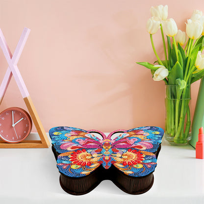 Wood DIY Diamond Painting Jewelry Organizer Box Kit for Adults Kids (Butterfly)