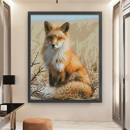 Fox Four - 11CT Stamped Cross Stitch 55*67CM(Joy Sunday)