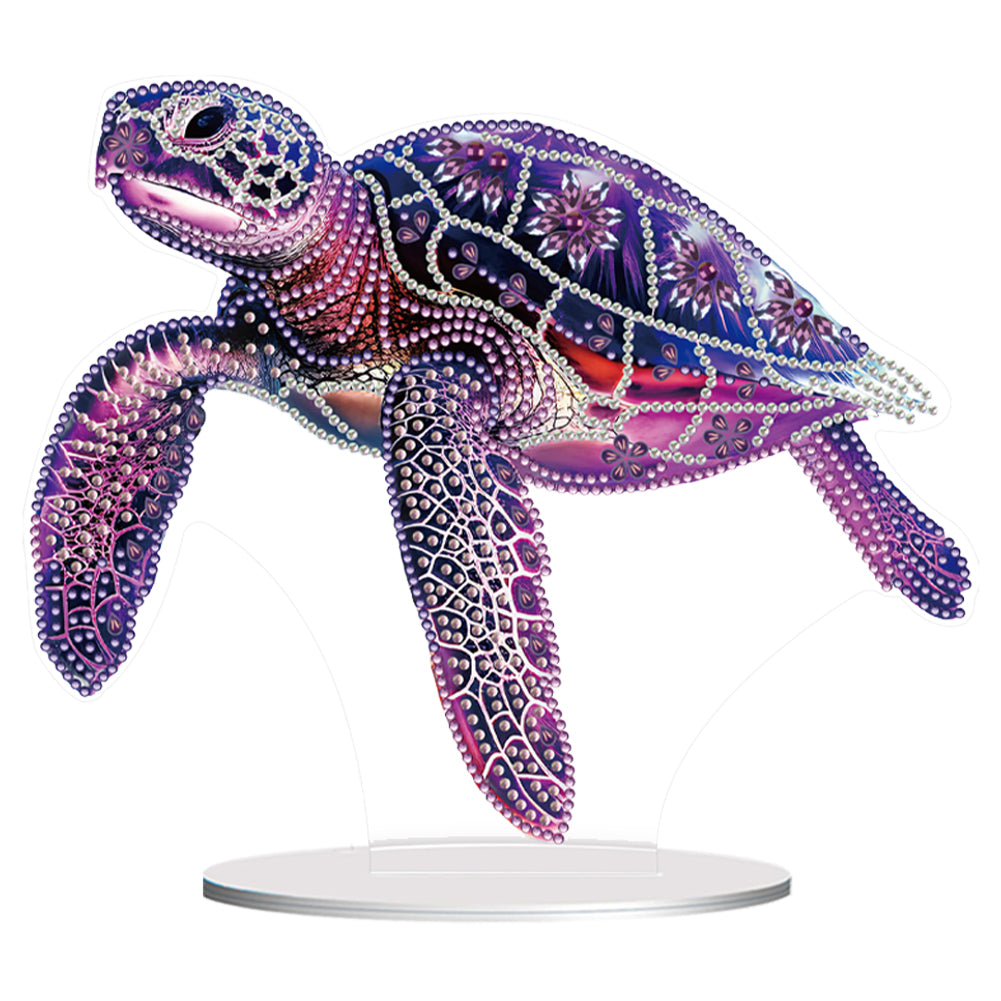 5D Diamond Painting Desktop Ornament for Home Office Desktop Decor (Sea Turtle)