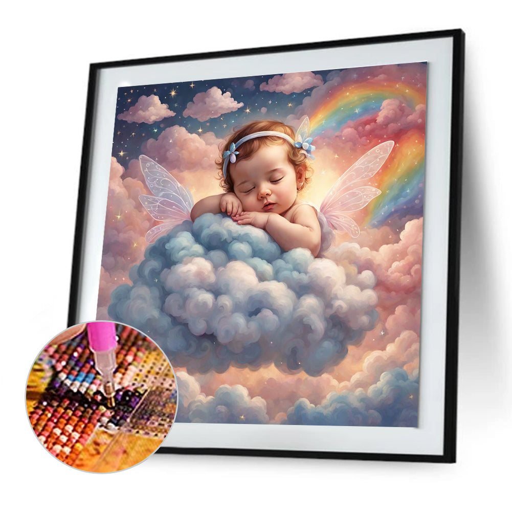 Sleeping Angel Child - Full Round Drill Diamond Painting 30*30CM