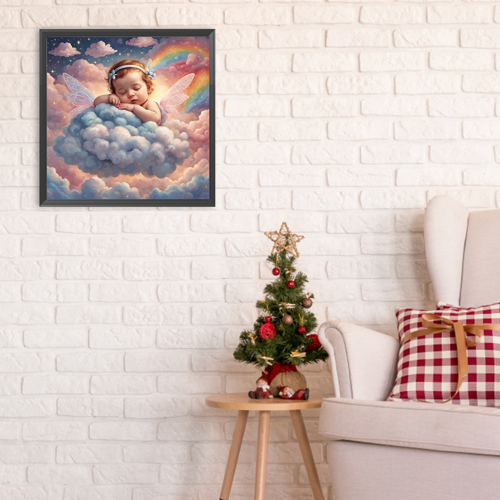 Sleeping Angel Child - Full Round Drill Diamond Painting 30*30CM