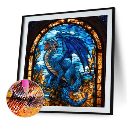 Dragon In Mural - Full AB Round Drill Diamond Painting 40*40CM