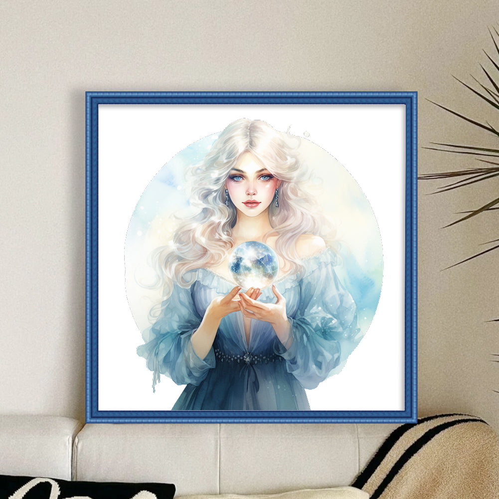 Girl - 11CT Stamped Cross Stitch 50*50CM