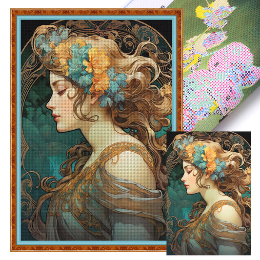 Classical Woman - 11CT Stamped Cross Stitch 40*60CM