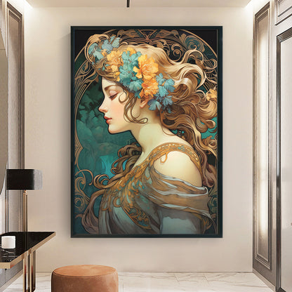 Classical Woman - 11CT Stamped Cross Stitch 40*60CM