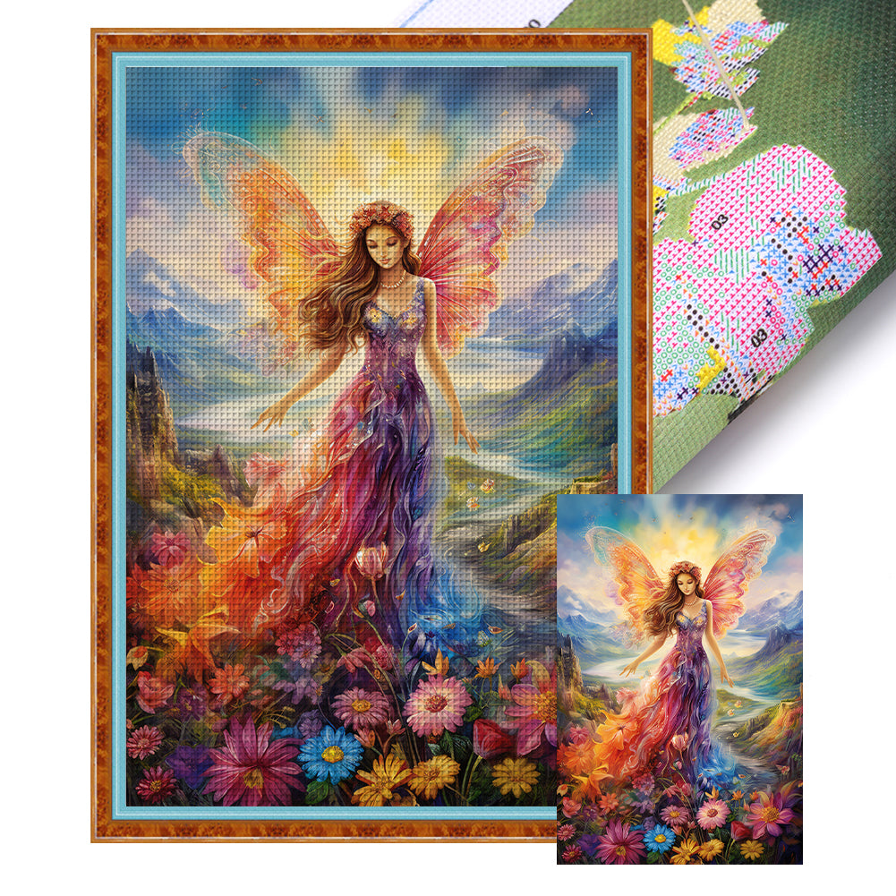 Butterfly Fairy - 11CT Stamped Cross Stitch 50*75CM