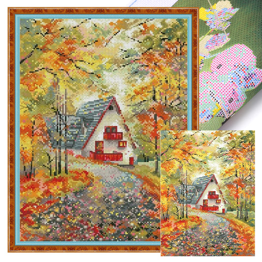 Autumn Waltz - 11CT Stamped Cross Stitch 39*52CM(Spring)