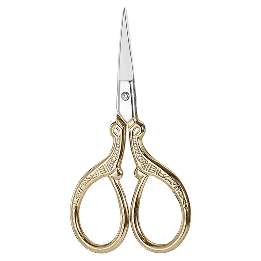 Vintage European Style Scissors Embroidery Scissor 9x4.6cm (Gold Sharp Head)