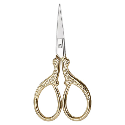 Vintage European Style Scissors Embroidery Scissor 9x4.6cm (Gold Sharp Head)