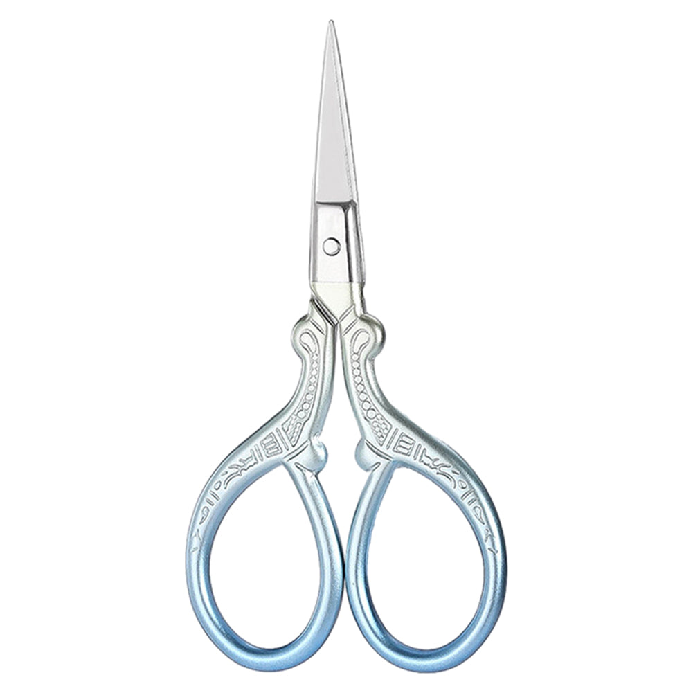 European Style Scissors Embroidery Scissor 9x4.6cm (Yellow Blue Sharp Head)