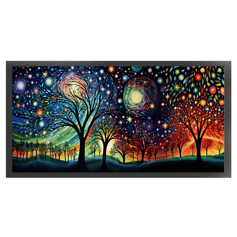 Starry Night - 11CT Stamped Cross Stitch 100*45CM