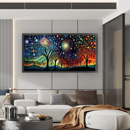 Starry Night - 11CT Stamped Cross Stitch 100*45CM