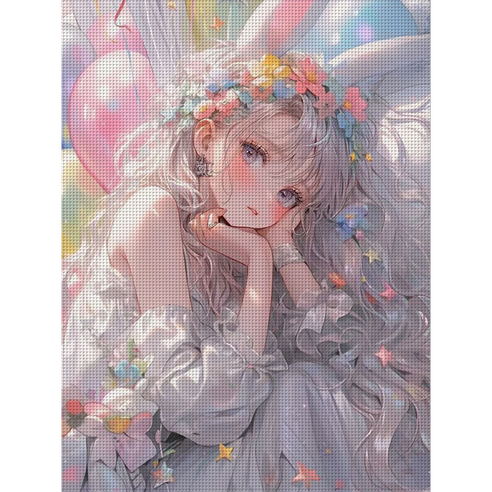 Bunny Girl - 11CT Stamped Cross Stitch 50*65CM