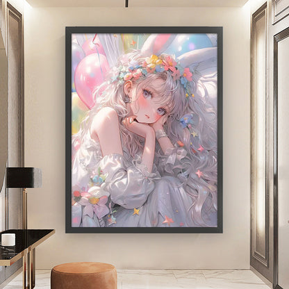Bunny Girl - 11CT Stamped Cross Stitch 50*65CM