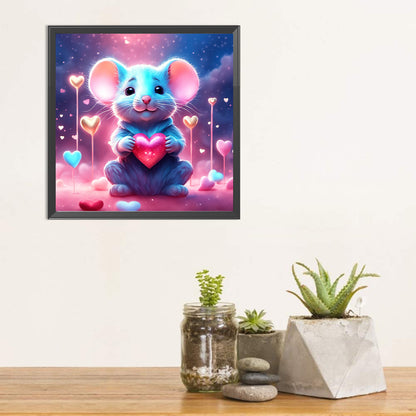 Caring Mouse - Full Square Drill Diamond Painting 30*30CM