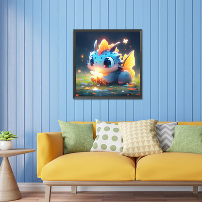 Cute Glowing Dragon - Full Square Drill Diamond Painting 30*30CM