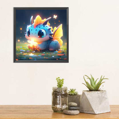 Cute Glowing Dragon - Full Square Drill Diamond Painting 30*30CM