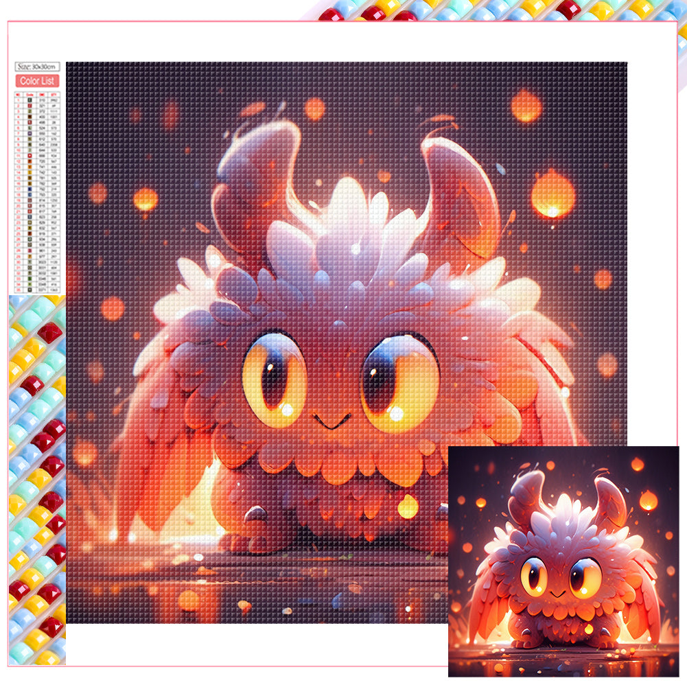 Cute Glowing Dragon - Full Square Drill Diamond Painting 30*30CM