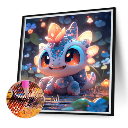 Cute Glowing Dragon - Full Square Drill Diamond Painting 30*30CM