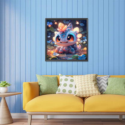 Cute Glowing Dragon - Full Square Drill Diamond Painting 30*30CM