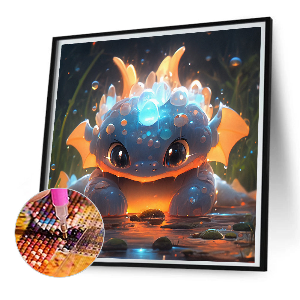 Cute Glowing Dragon - Full Square Drill Diamond Painting 30*30CM