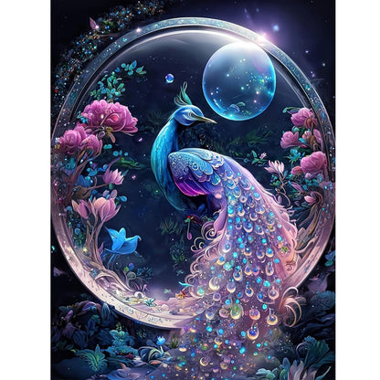 Peacock - Full Round Drill Diamond Painting 30*40CM