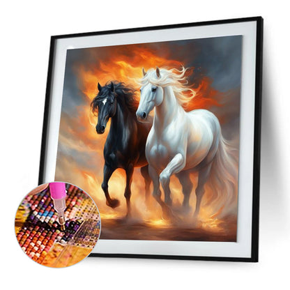 Horses - Full Round Drill Diamond Painting 30*30CM