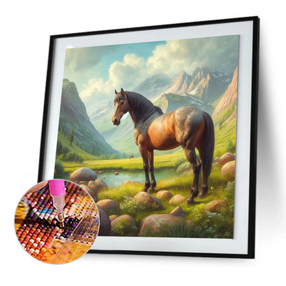 Horses - Full Round Drill Diamond Painting 30*30CM