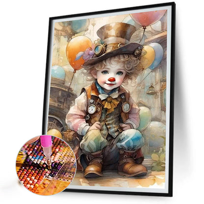 Clown - Full Round Drill Diamond Painting 40*50CM