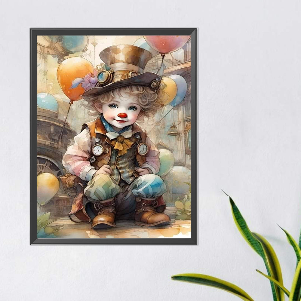 Clown - Full Round Drill Diamond Painting 40*50CM