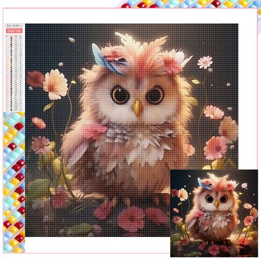 Owl - Full Square Drill Diamond Painting 30*30CM