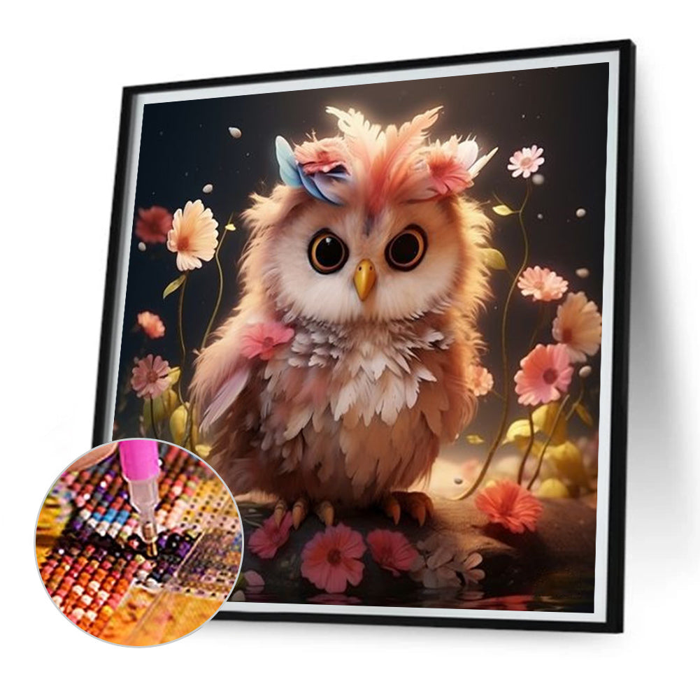 Owl - Full Square Drill Diamond Painting 30*30CM