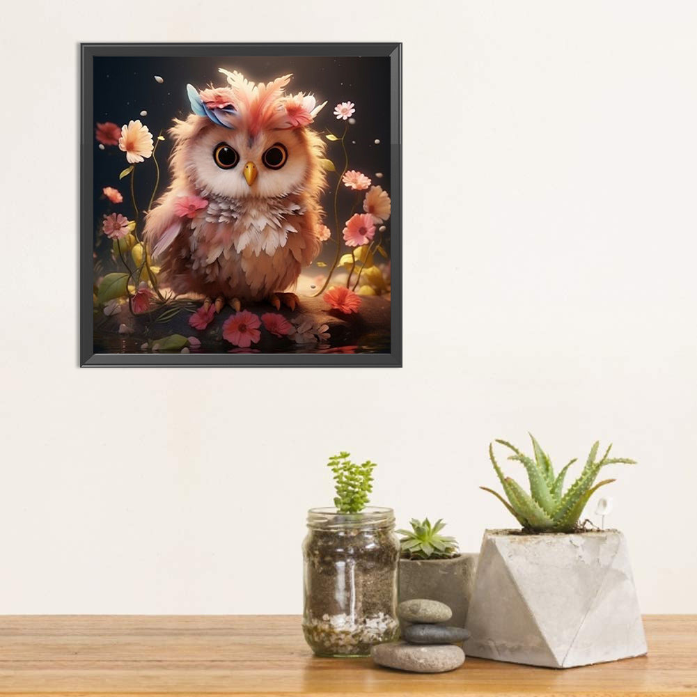 Owl - Full Square Drill Diamond Painting 30*30CM