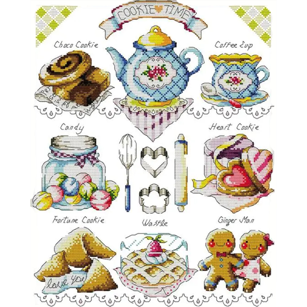 Refreshments - 14CT Stamped Cross Stitch 36*44CM(Joy Sunday)