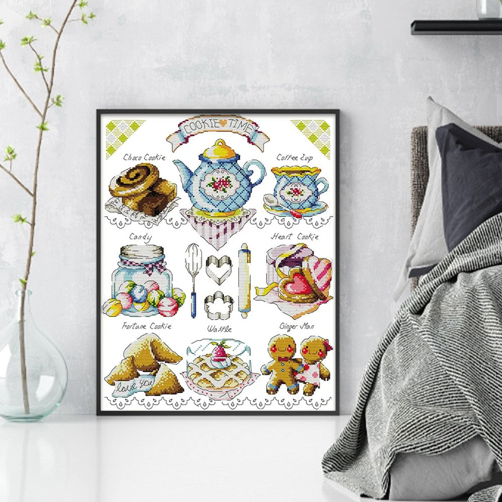 Refreshments - 14CT Stamped Cross Stitch 36*44CM(Joy Sunday)