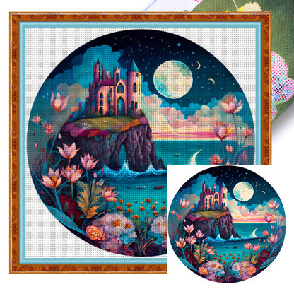 Seaside Castle - 16CT Stamped Cross Stitch 40*40CM