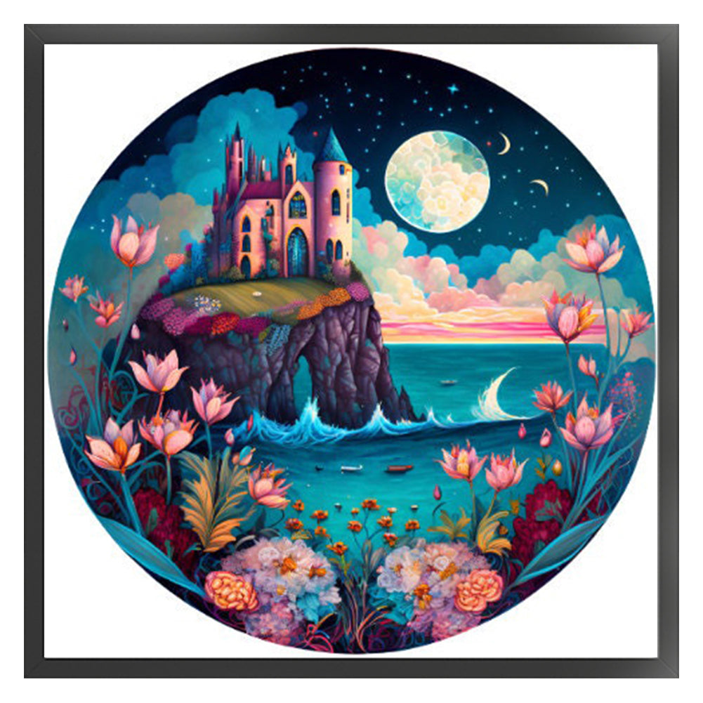 Seaside Castle - 16CT Stamped Cross Stitch 40*40CM