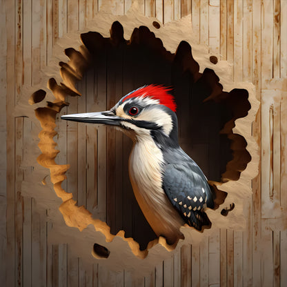 Baby Woodpecker - Full Round Drill Diamond Painting 35*35CM