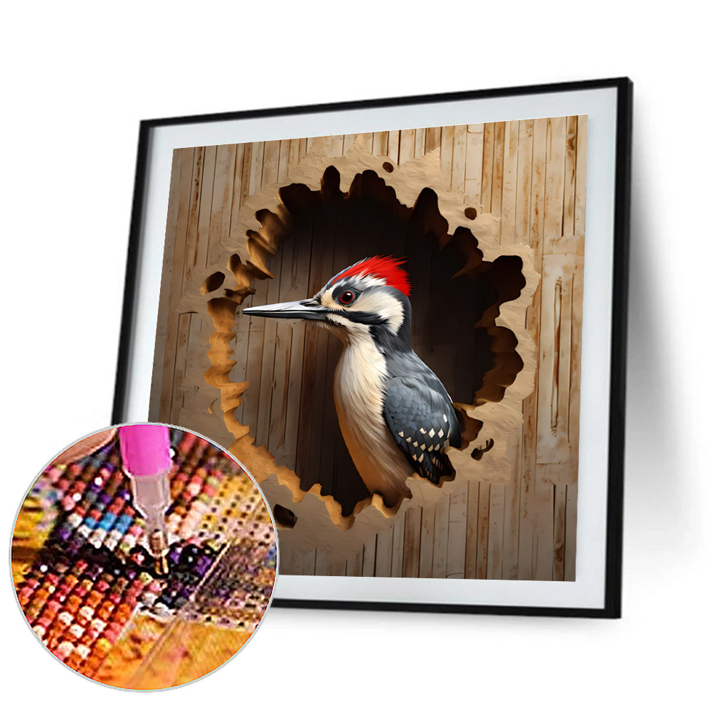 Baby Woodpecker - Full Round Drill Diamond Painting 35*35CM