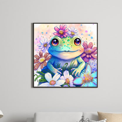 Flower And Frog - Full Round Drill Diamond Painting 30*30CM