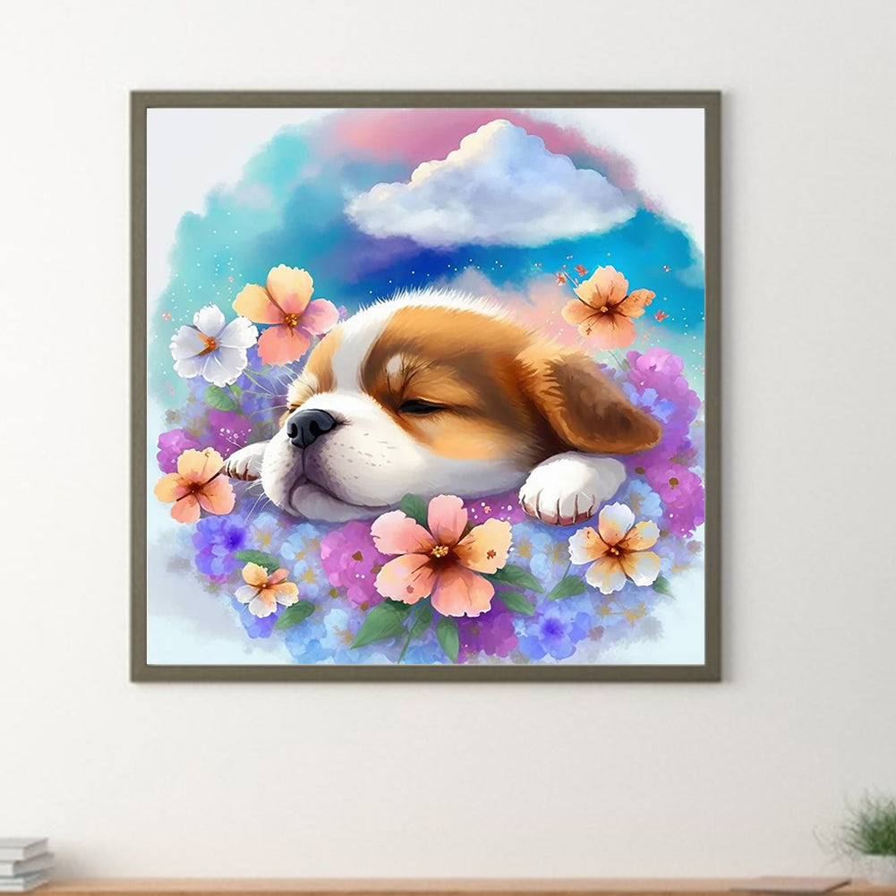Sleeping Dog - Full Round Drill Diamond Painting 30*30CM