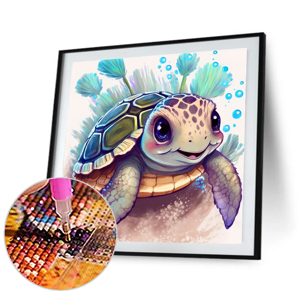 Sea Turtle - Full Round Drill Diamond Painting 30*30CM