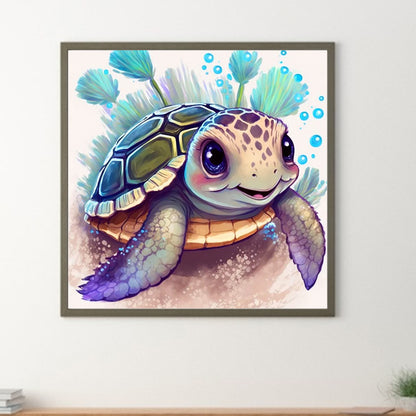 Sea Turtle - Full Round Drill Diamond Painting 30*30CM