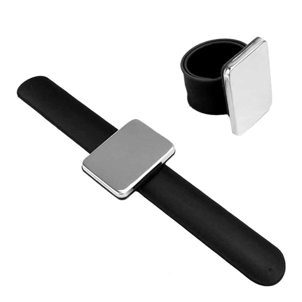 Magnetic Pin Cushion Holder with Wristband Pin Cushion Holder Wrist Band (Black)