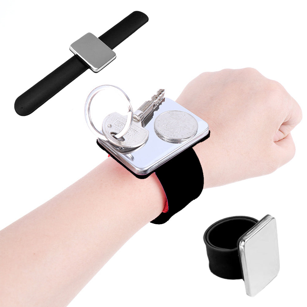 Magnetic Pin Cushion Holder with Wristband Pin Cushion Holder Wrist Band (Black)