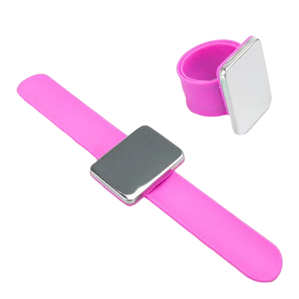 Magnetic Pin Cushion Holder with Wristband Pin Cushion Holder Wrist Band (Pink)