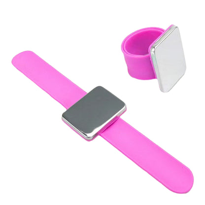 Magnetic Pin Cushion Holder with Wristband Pin Cushion Holder Wrist Band (Pink)